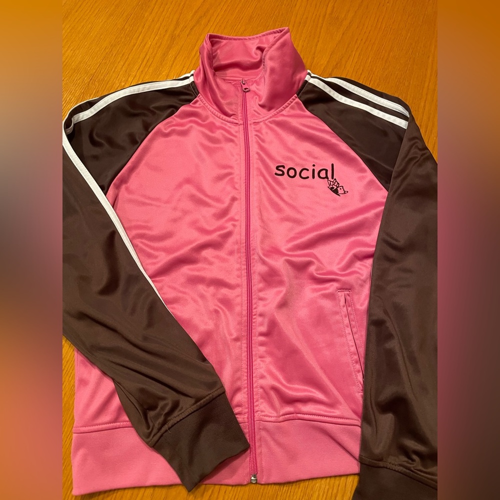 Bluenotes Pink and Brown Varsity Jacket